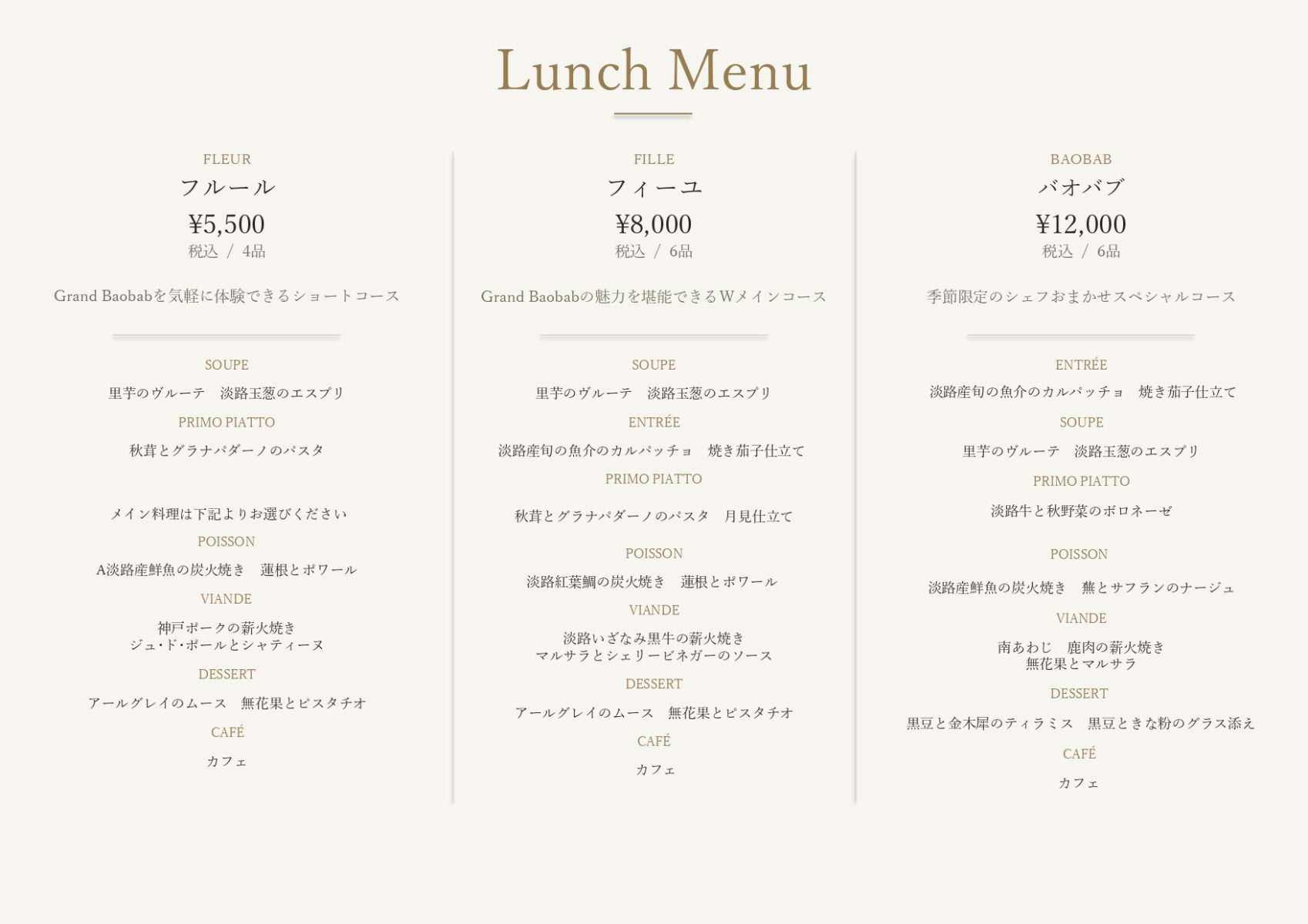 Lunch Menu PC